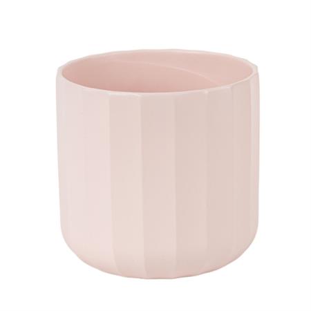 vaso sfaccettato rosa piccolo d.13 h.13
