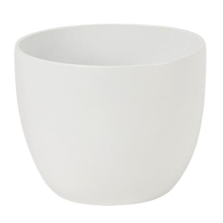 Vaso tondo bianco opaco d.15 h.13
