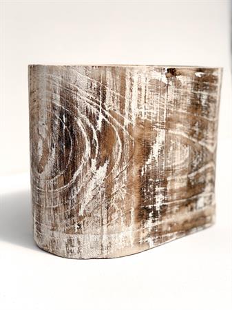 Vaso sfaccettato bianco grande d.20 h.20
