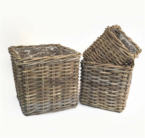 Cubo rattan medio