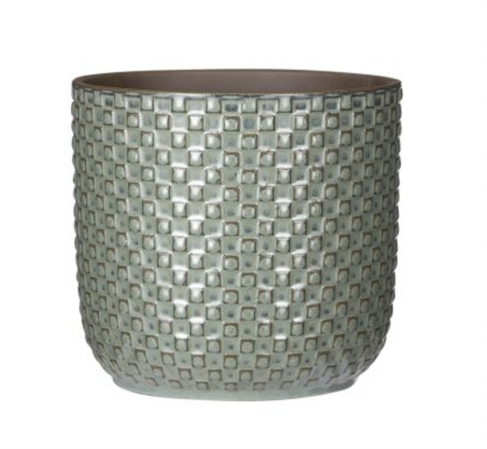 Vaso mosaico verde